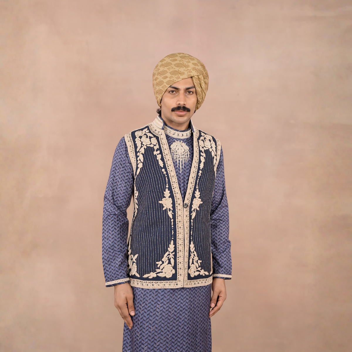 Cobalt Blue Nehru Jacket | Siddi