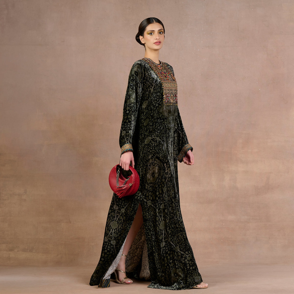Noir - Emerald Kaftan | Siddi