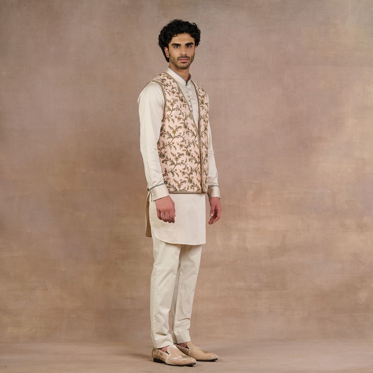 Blush Pink Nehru Jacket | Siddi
