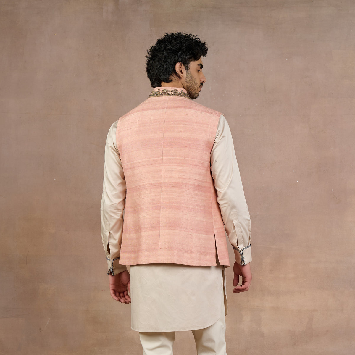 Blush Pink Nehru Jacket | Siddi