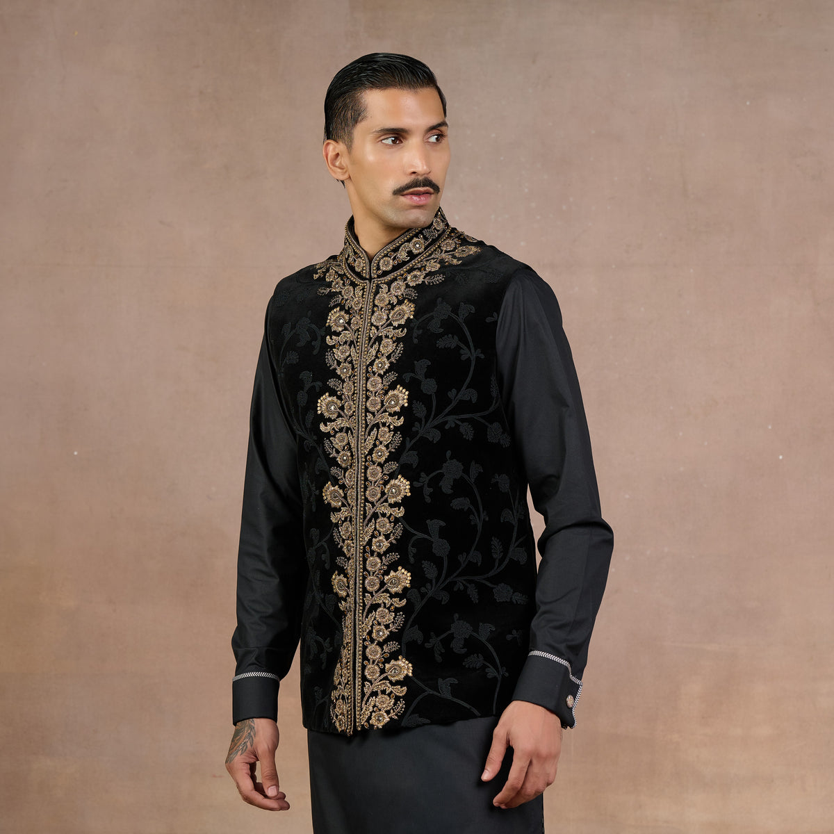 Noir Nehru Jacket | Siddi