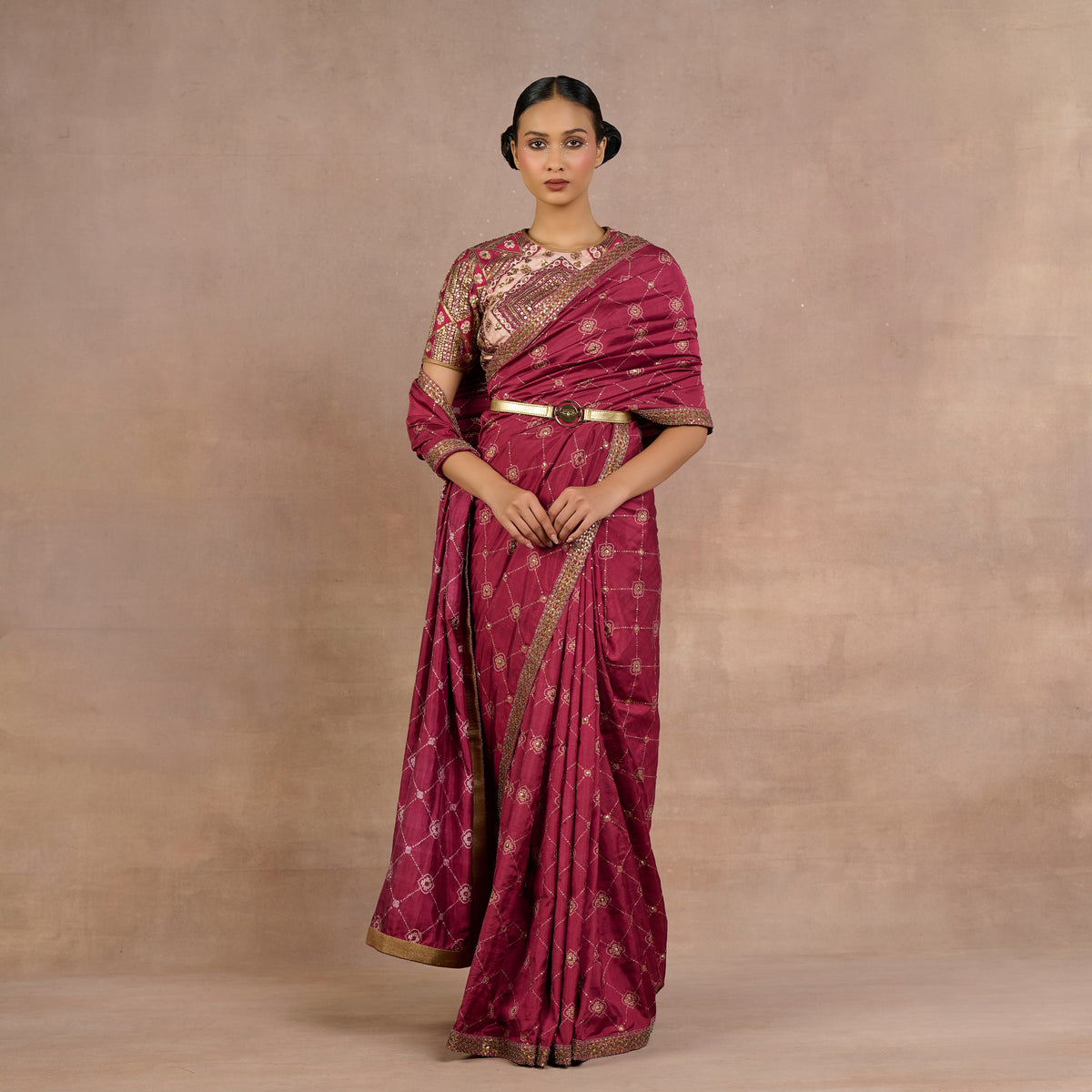 Magenta Saree Set | Siddi