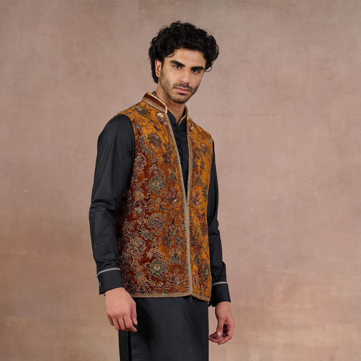 Warm Mustard Nehru Jacket | Siddi
