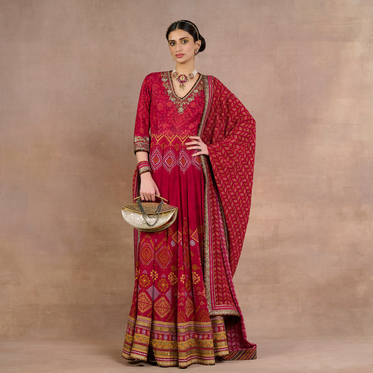 Magenta Anarkali Set | Siddi