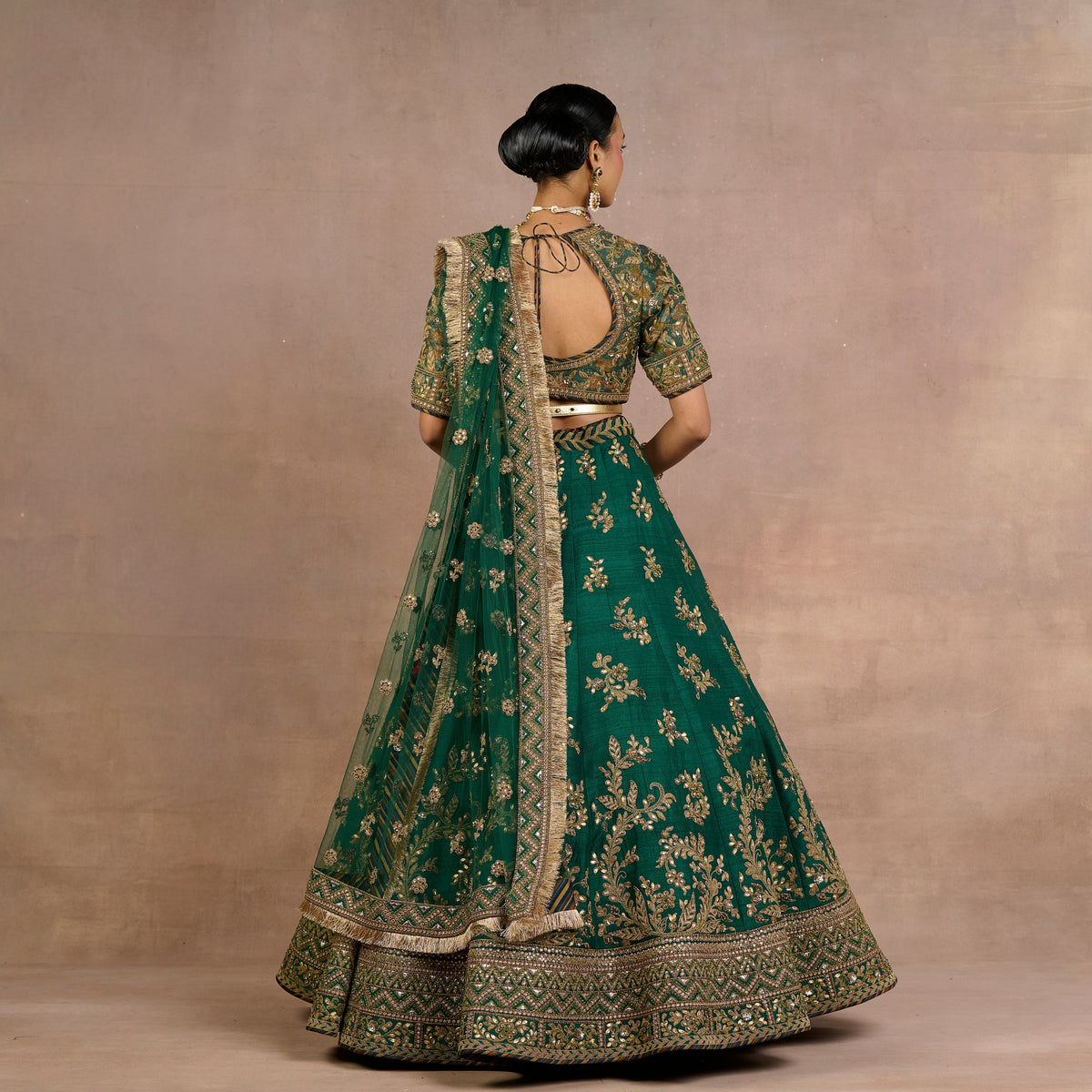 Emerald Green Lehenga Set | Siddi