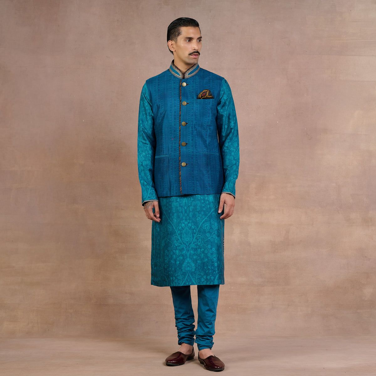 Midnight Blue Nehru Jacket | Siddi