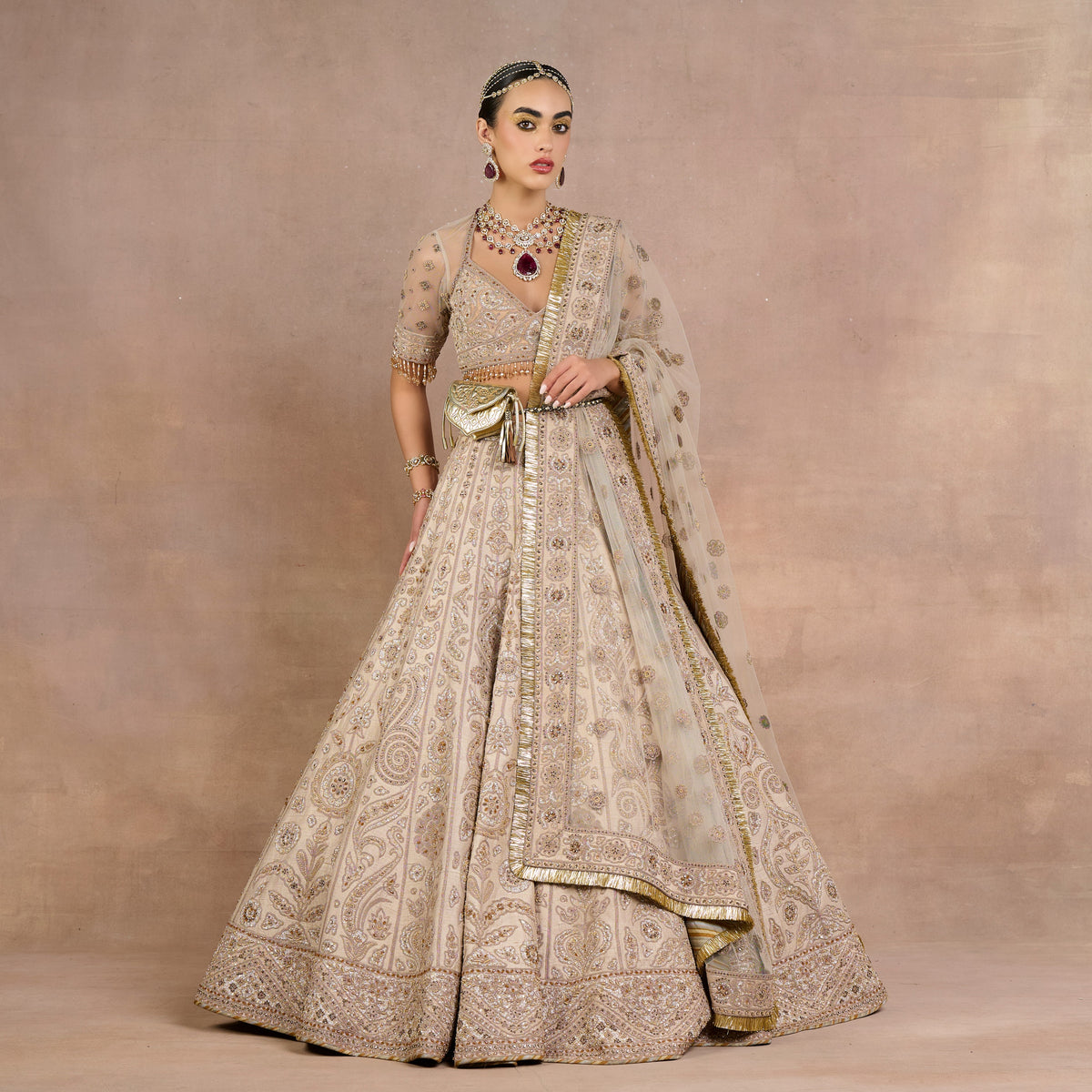 Warm Taupe Lehenga Set | Siddi