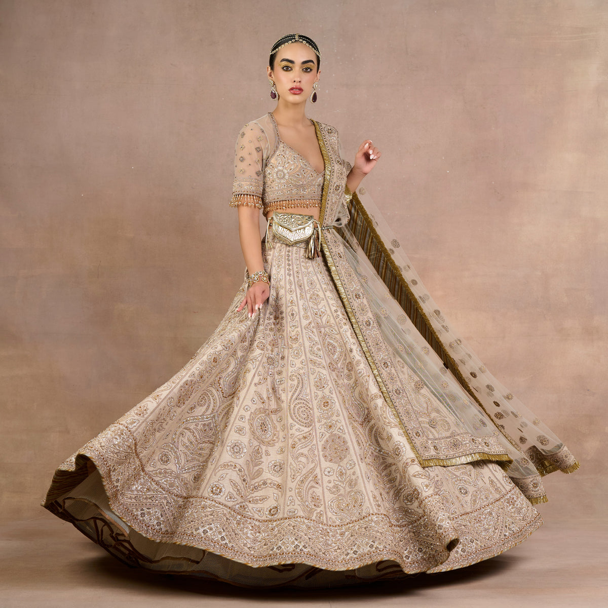 Warm Taupe Lehenga Set | Siddi
