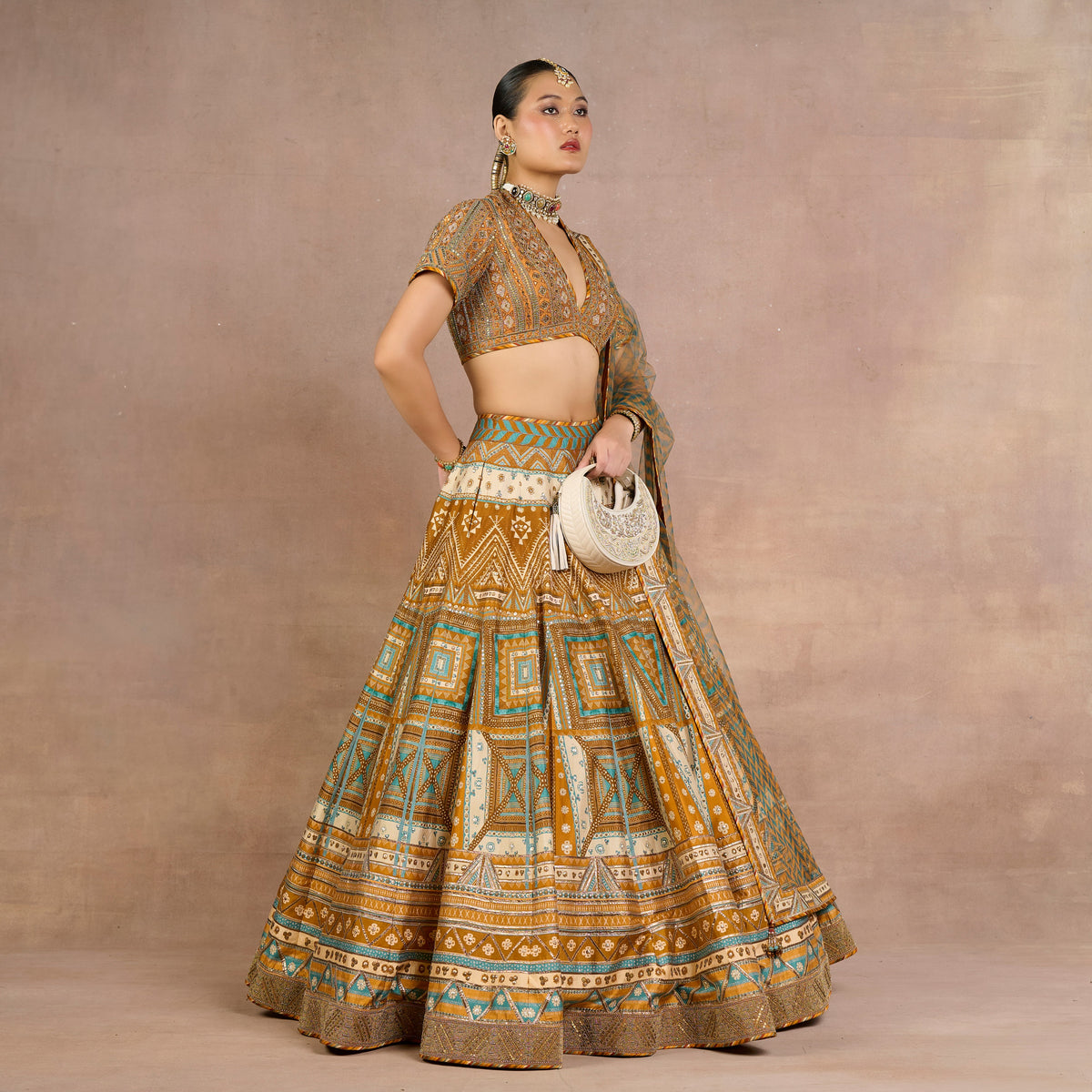 Ochre Mustard Skirt Set | Siddi