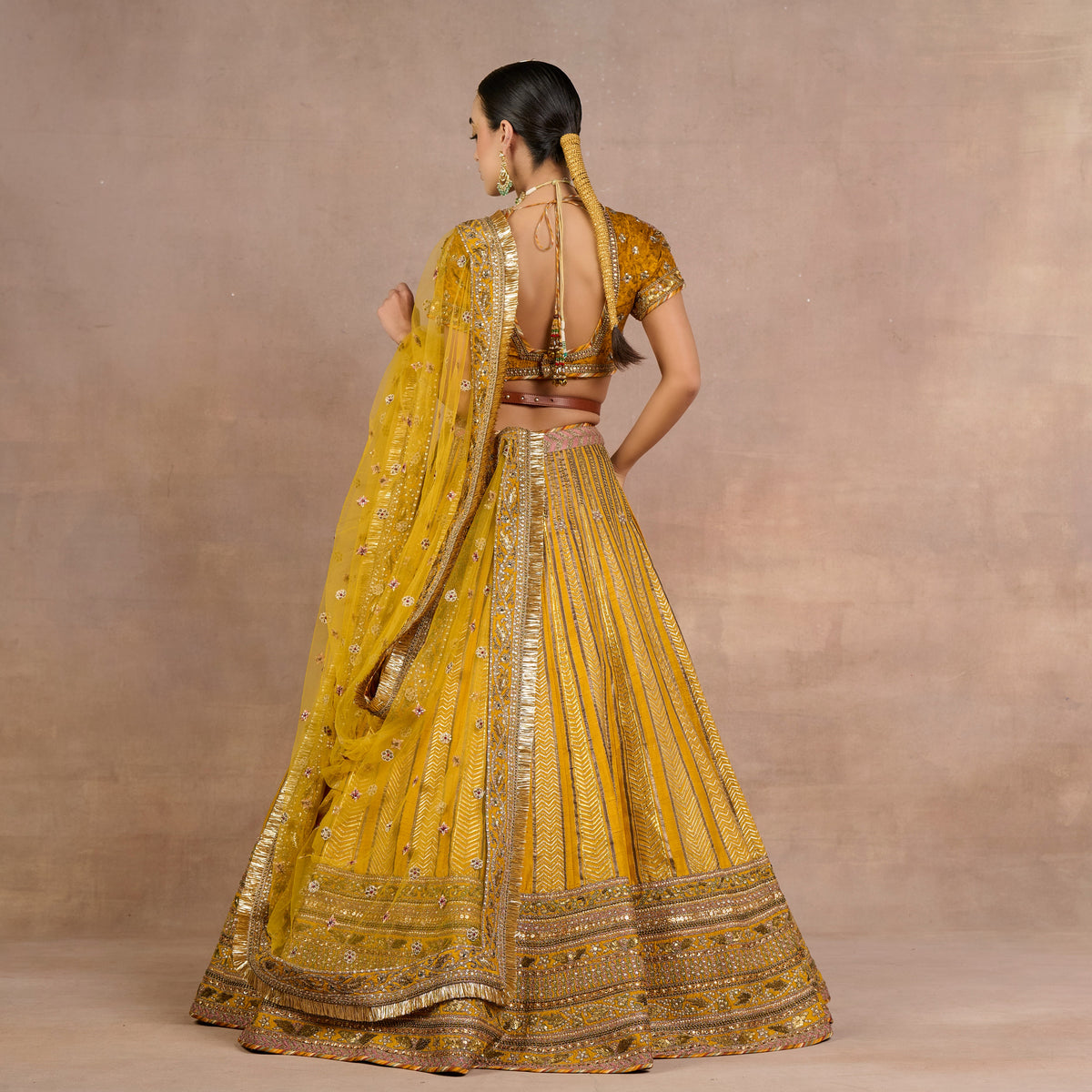 Ochre Yellow Lehenga Set | Siddi