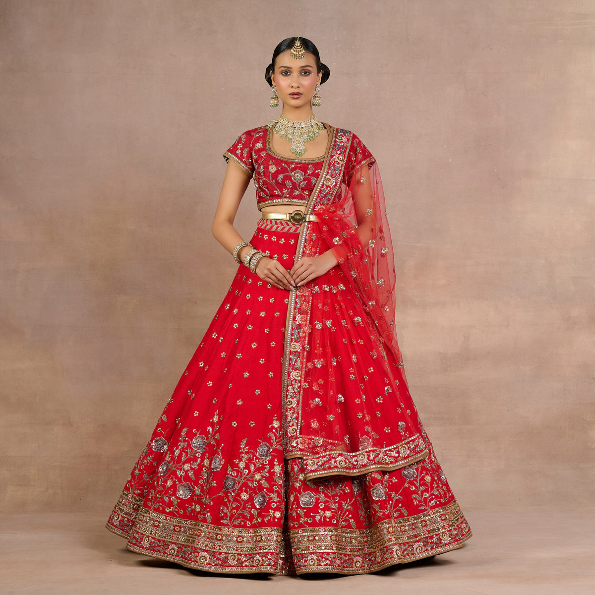 Rose Red Lehenga Set | Siddi