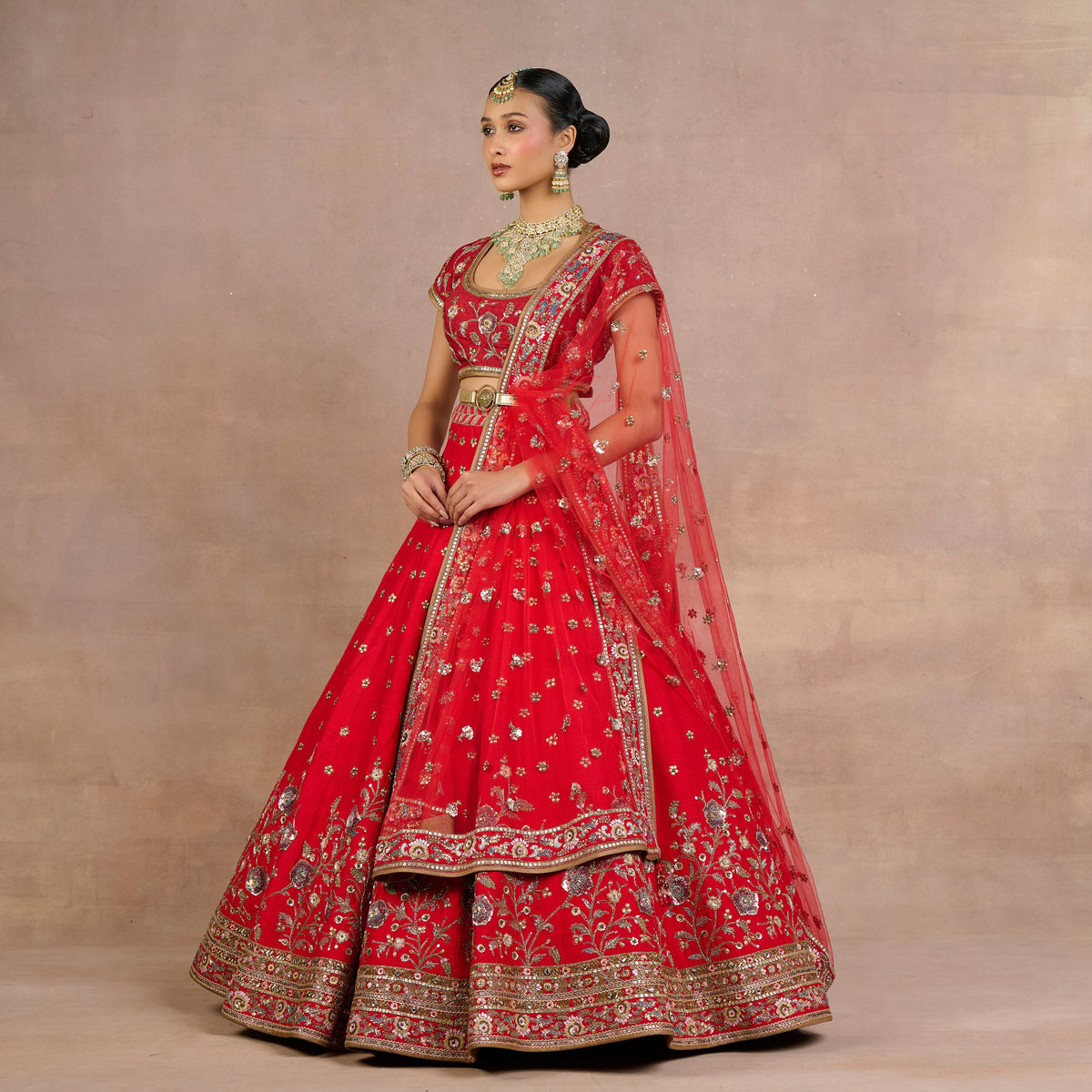 Rose Red Lehenga Set | Siddi
