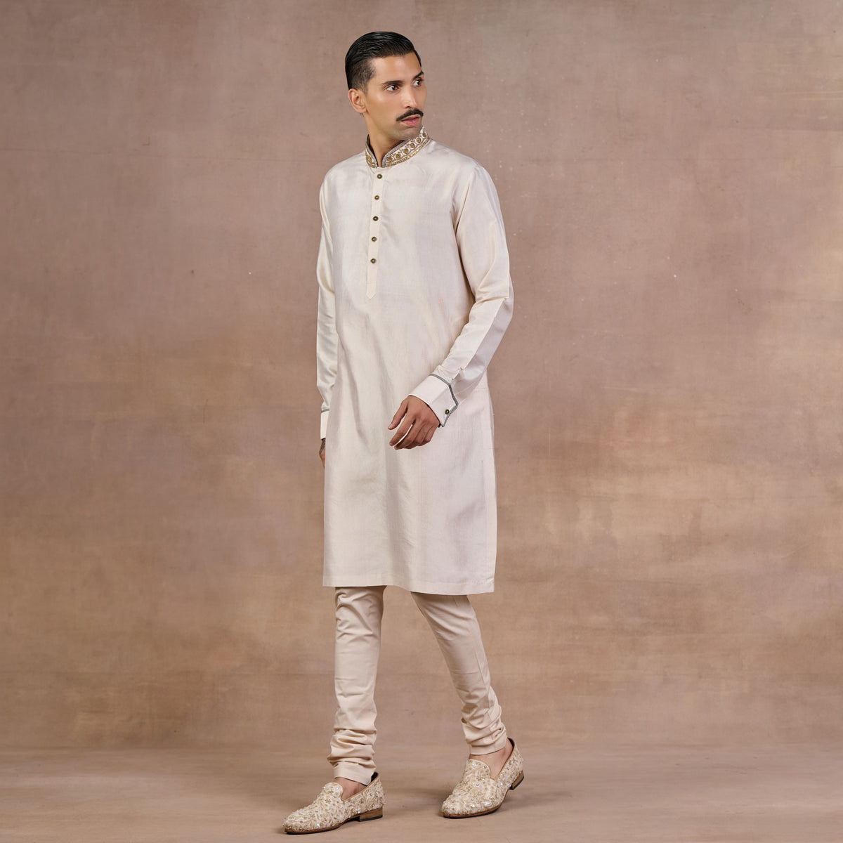 Ivory Taupe Kurta Set | Siddi