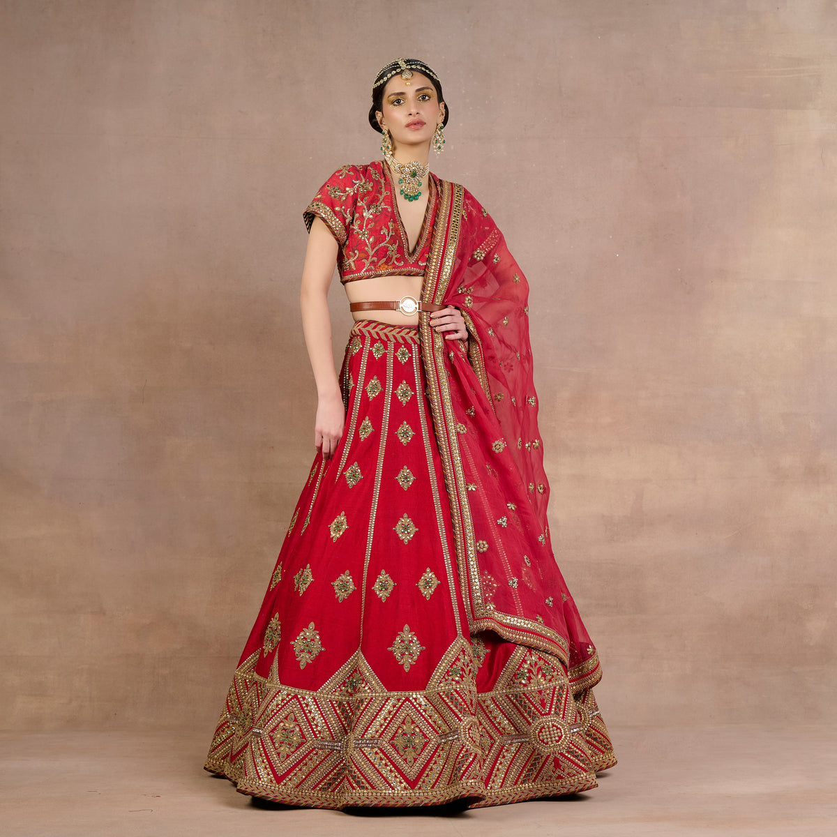 Deep Red Lehenga Set | Siddi