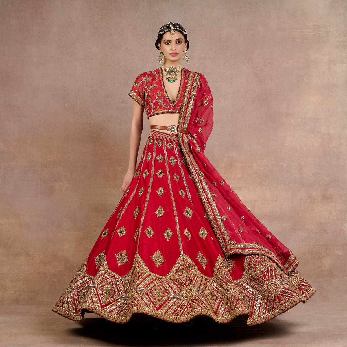 Deep Red Lehenga Set | Siddi