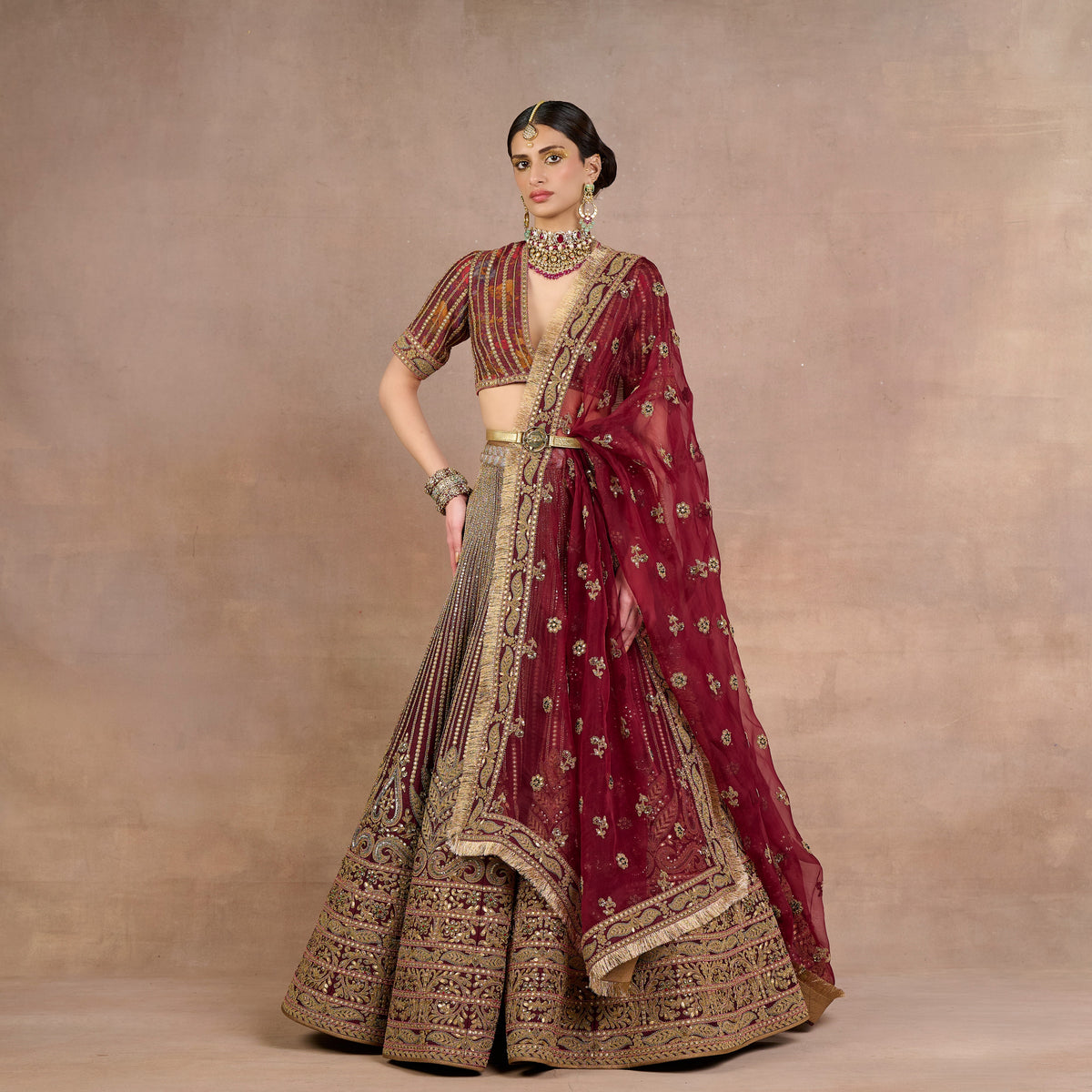 Deep Maroon Lehenga Set | Siddi