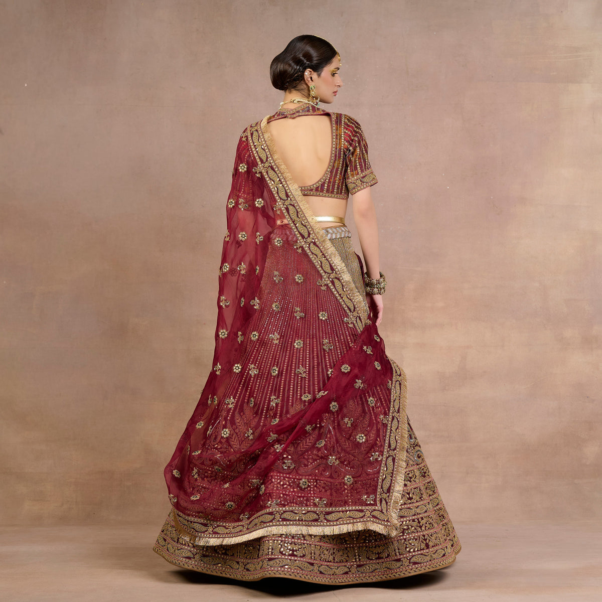 Deep Maroon Lehenga Set | Siddi
