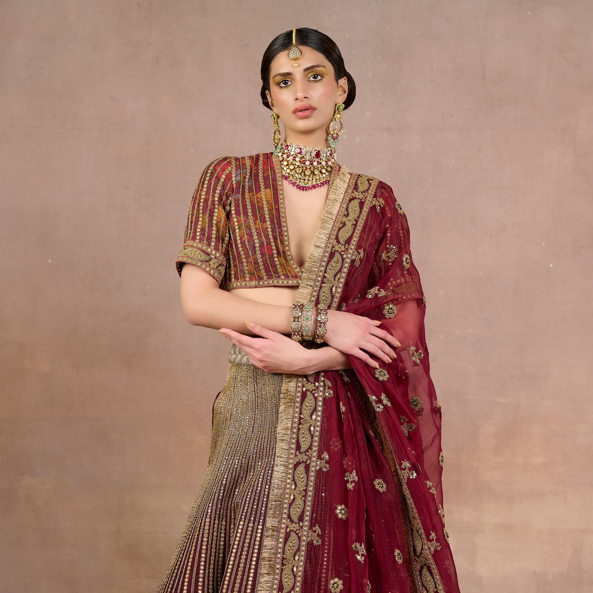 Deep Maroon Lehenga Set | Siddi