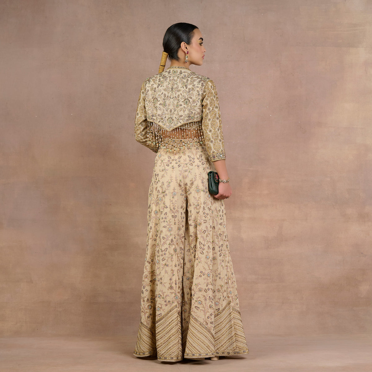 Almond Ivory Sharara Set | Siddi