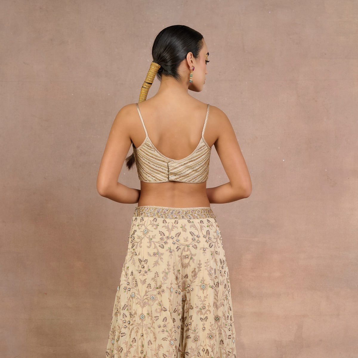 Almond Ivory Sharara Set | Siddi