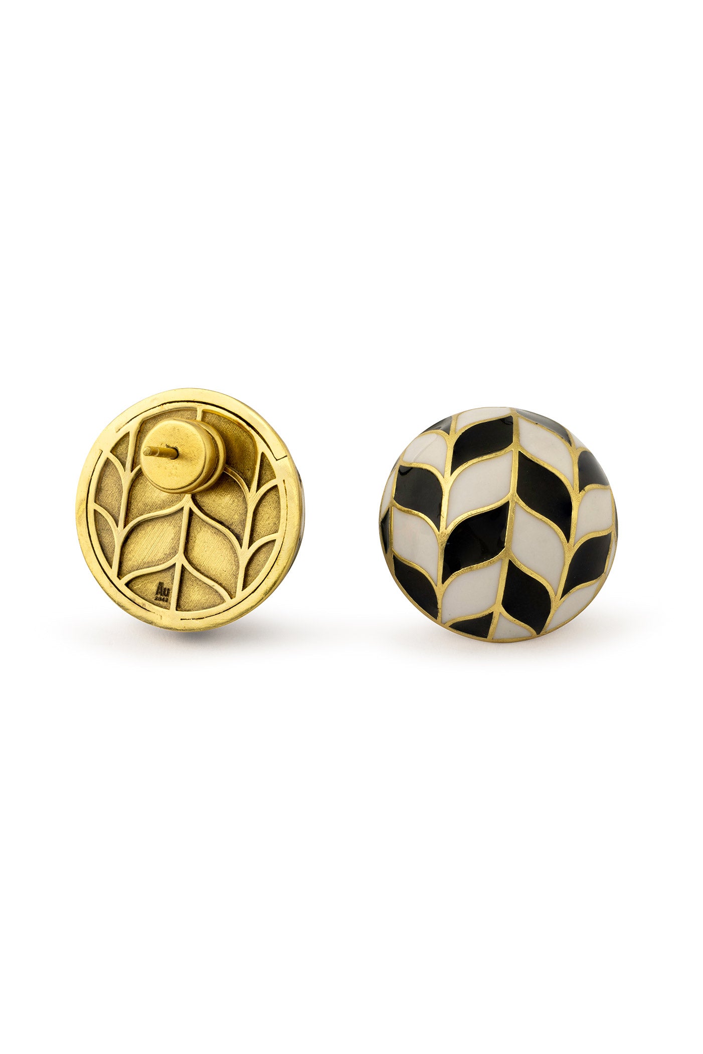 Chevron Oval Studs