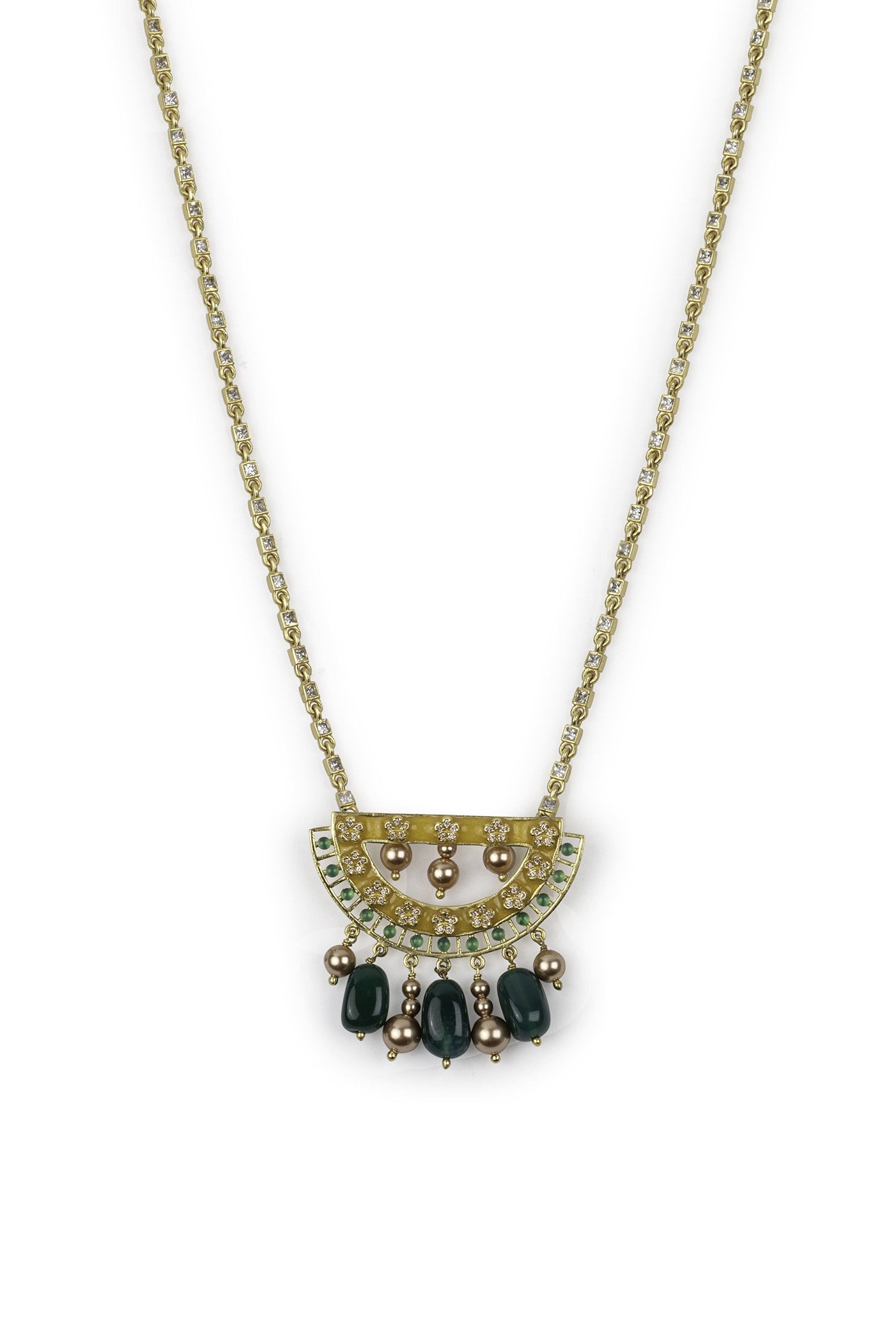 Rumeli Crescent Drops Necklace