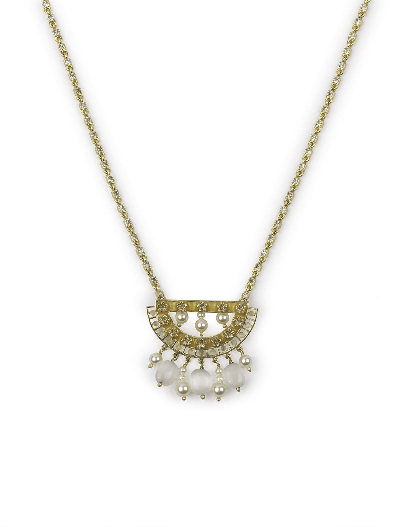 Amelia Crescent Drops Necklace
