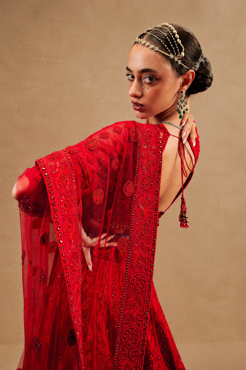 Cherry Red Lehenga Set | Siddi