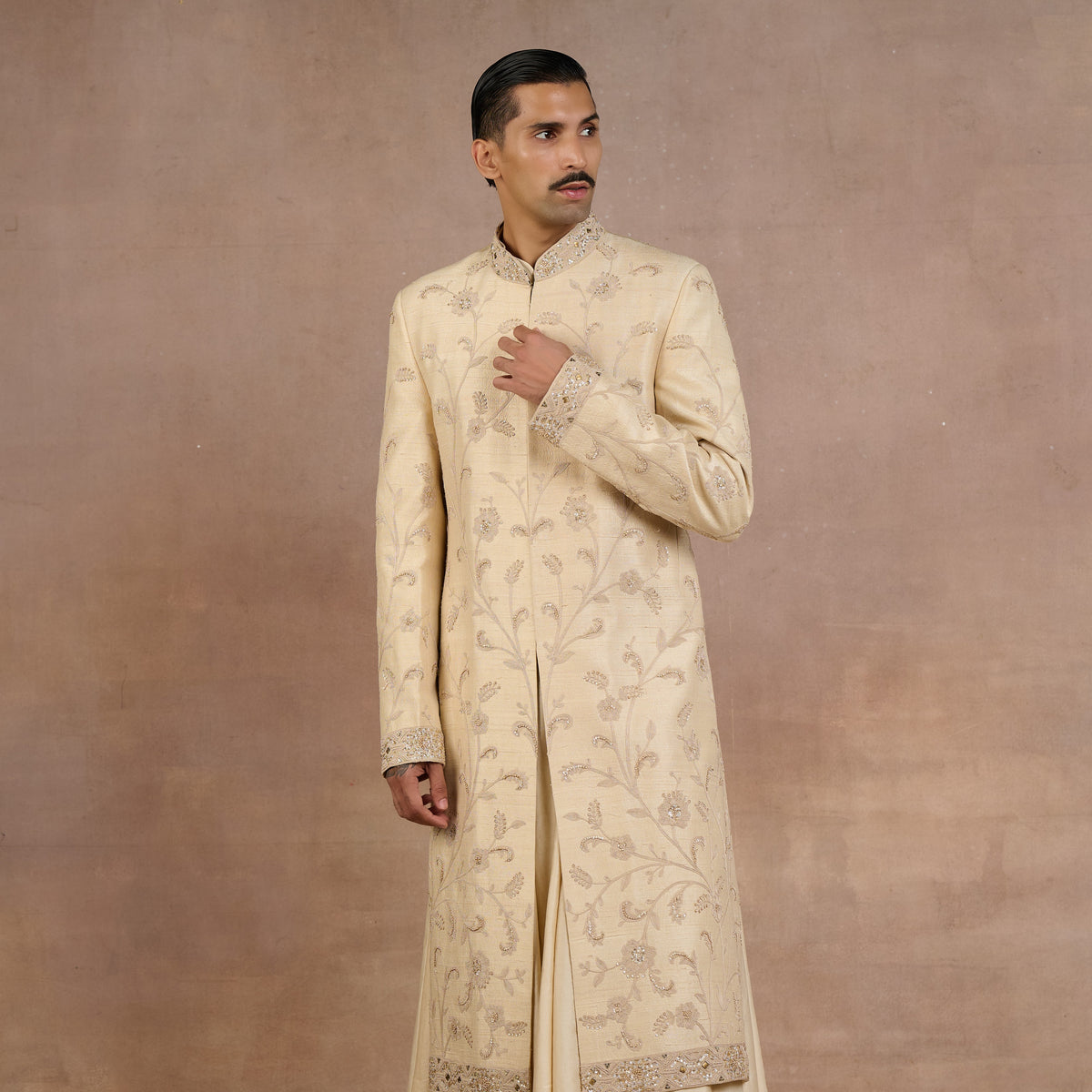 Pearl Ivory Sherwani Set | Siddi