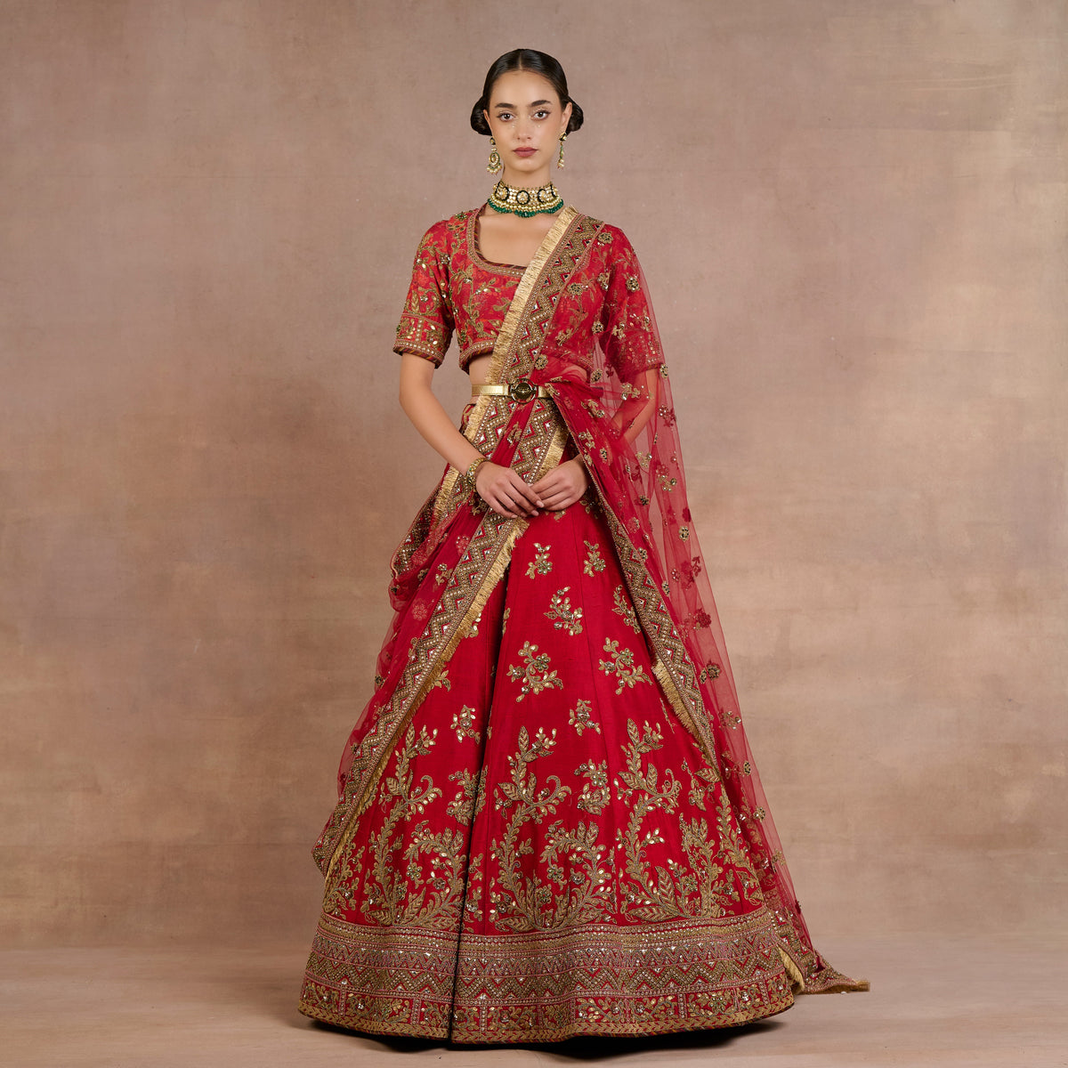 Ruby Red Lehenga Set | Siddi