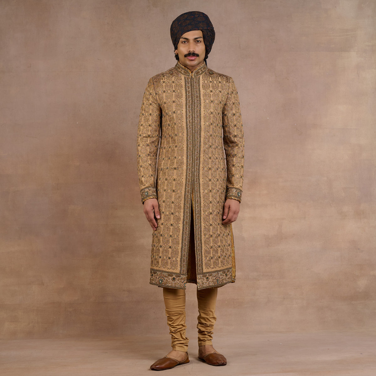 Warm Walnut Sherwani Set | Siddi