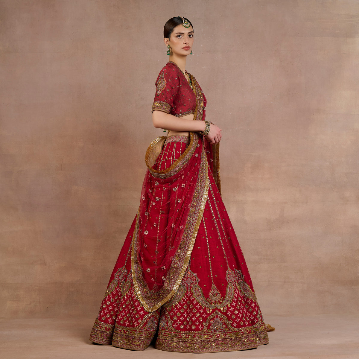 Scarlet Red Lehenga Set | Siddi