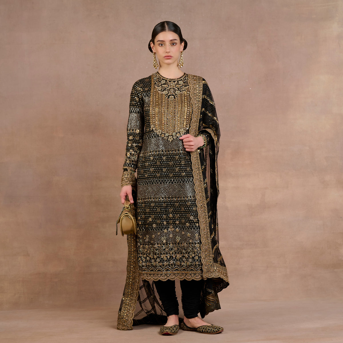 Noir - Gold Tunic Set | Siddi