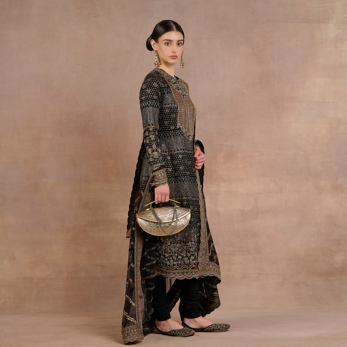 Noir - Gold Tunic Set | Siddi