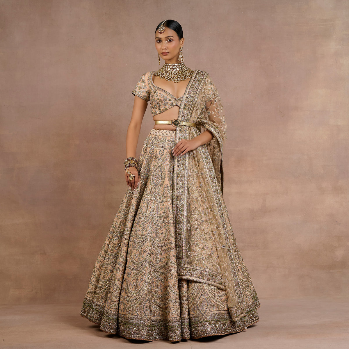 Blush Nude Lehenga Set | Siddi