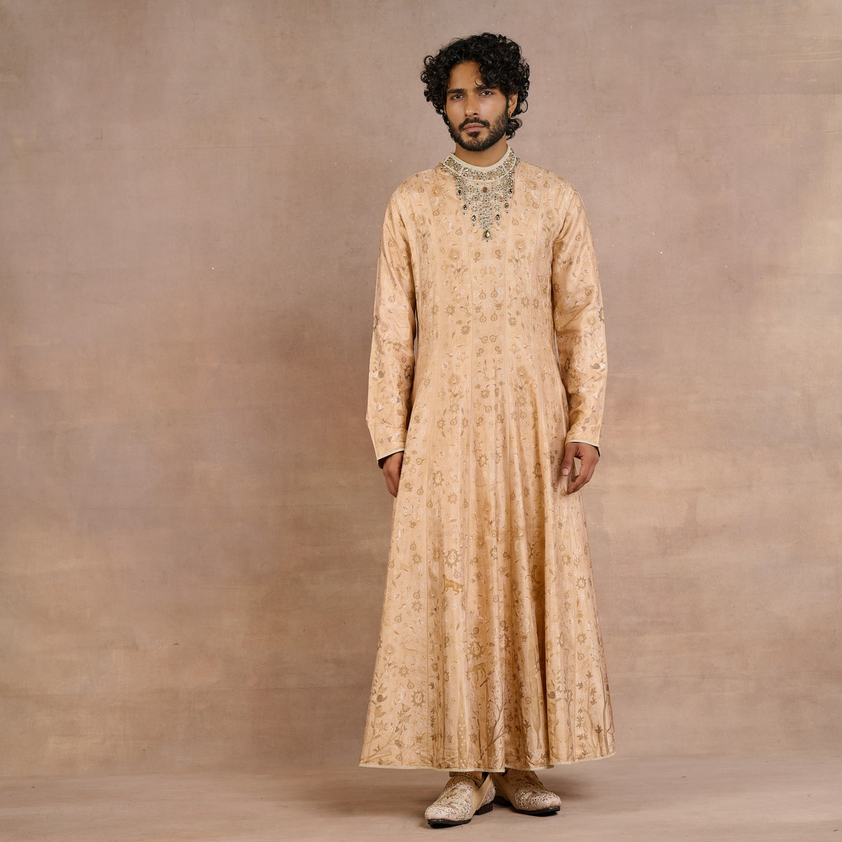 Soft Peach Sherwani Set | Siddi