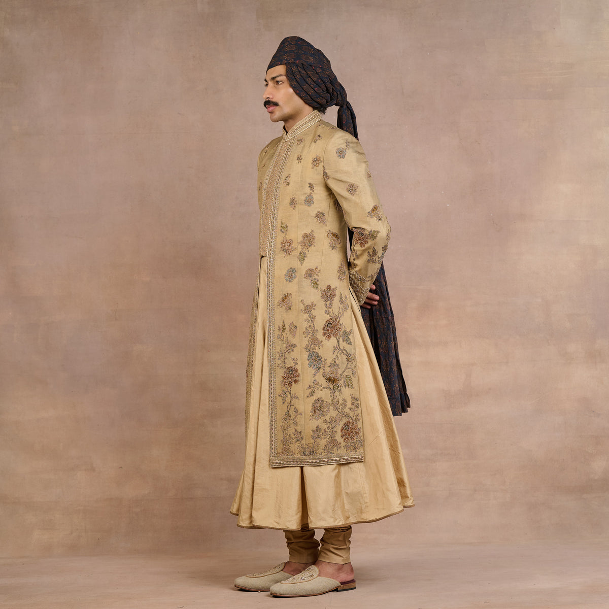 Warm Taupe Sherwani Set | Siddi