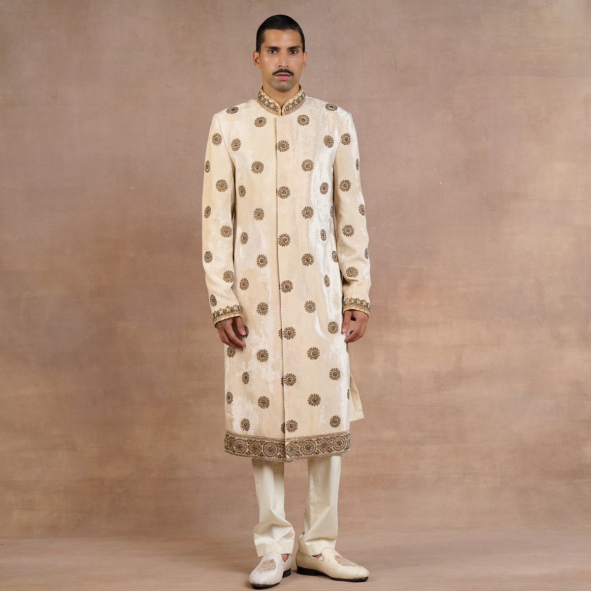 Taupe Sherwani Set | Siddi
