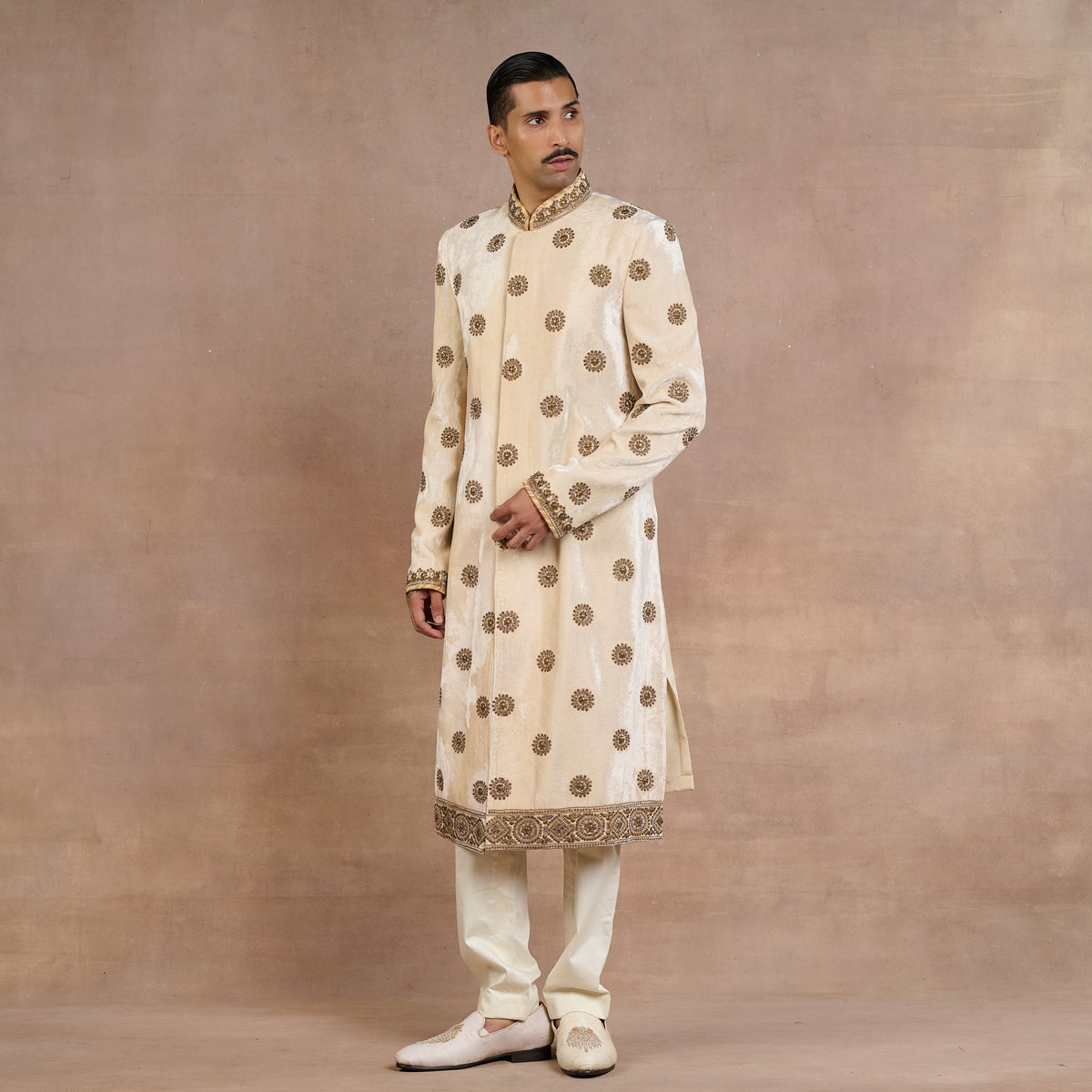 Taupe Sherwani Set | Siddi
