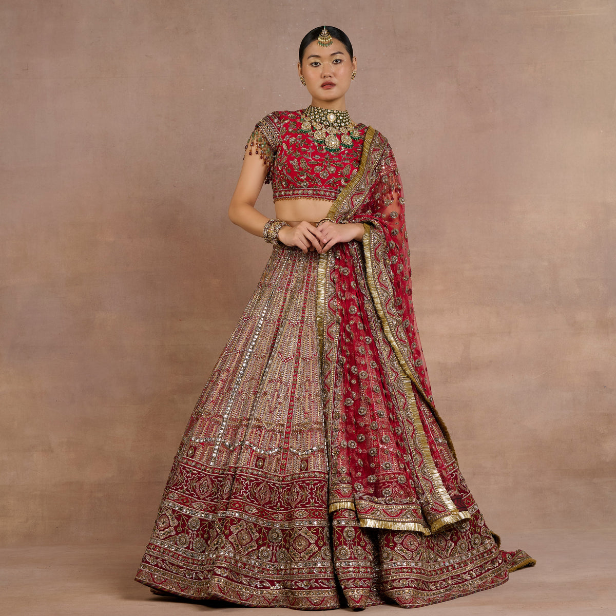 Carmine Red Lehenga Set | Siddi