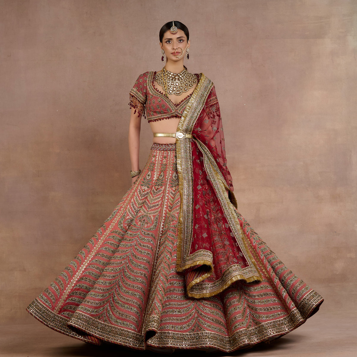 Canyon Red Lehenga Set | Siddi