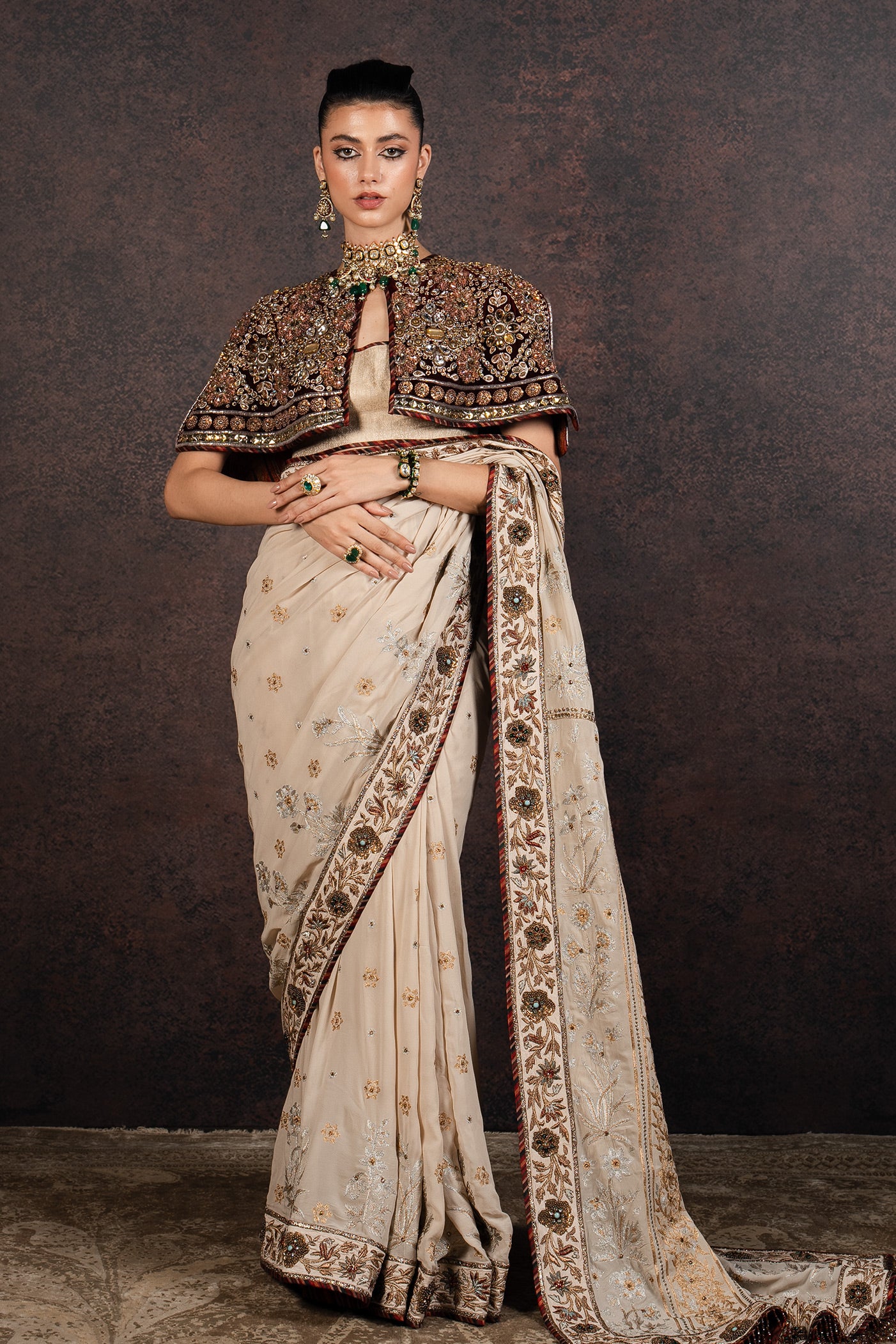 Almond Saree Set | MURAQQA