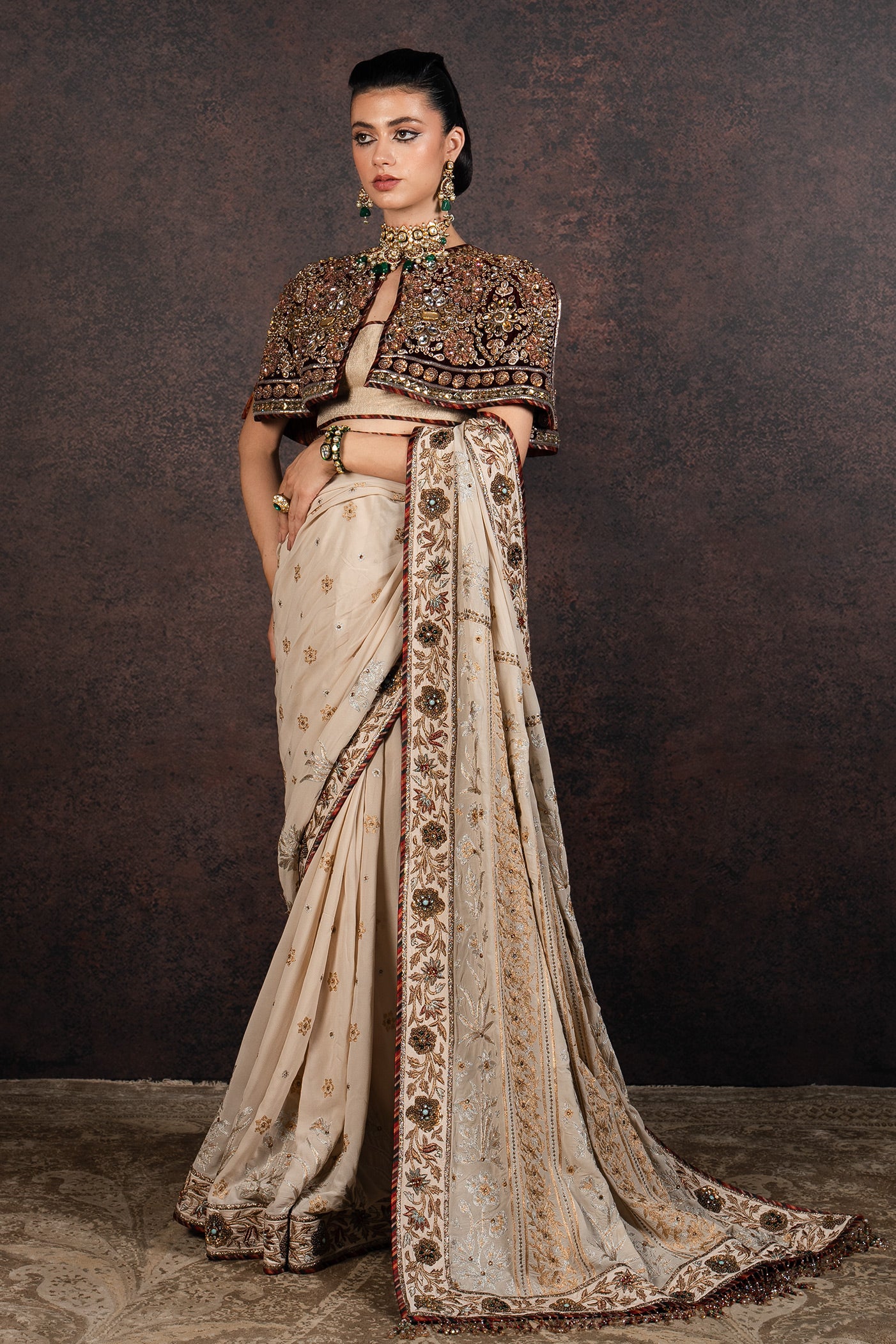 Almond Saree Set | MURAQQA