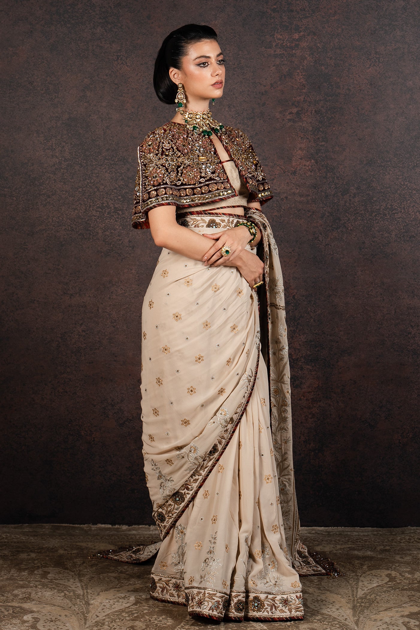 Almond Saree Set | MURAQQA