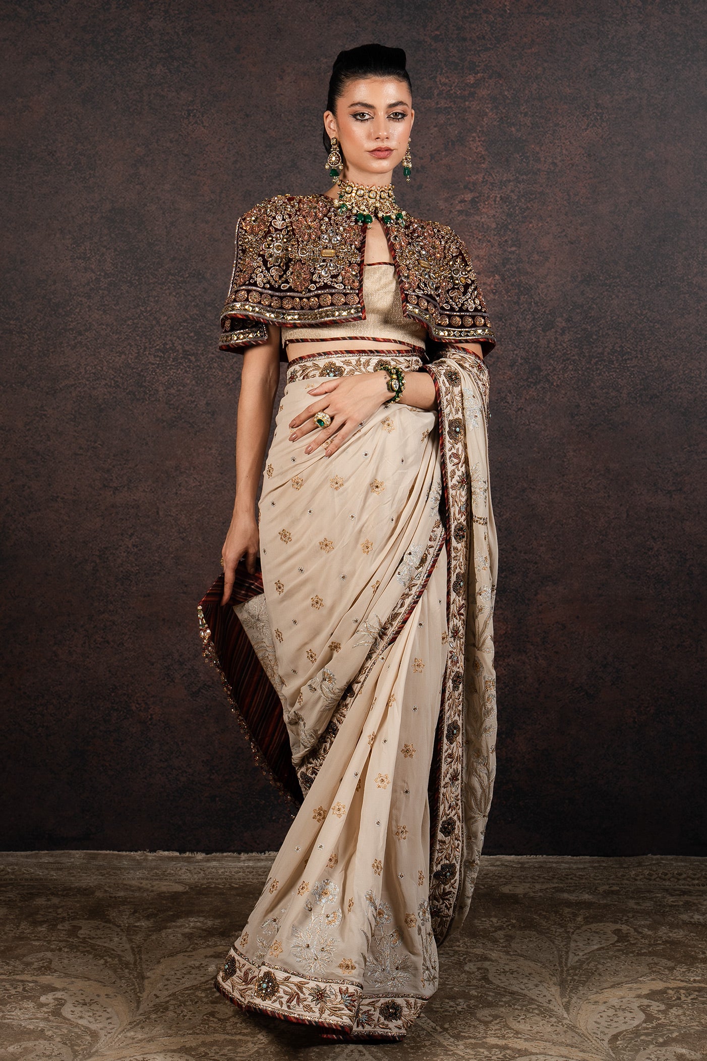 Almond Saree Set | MURAQQA