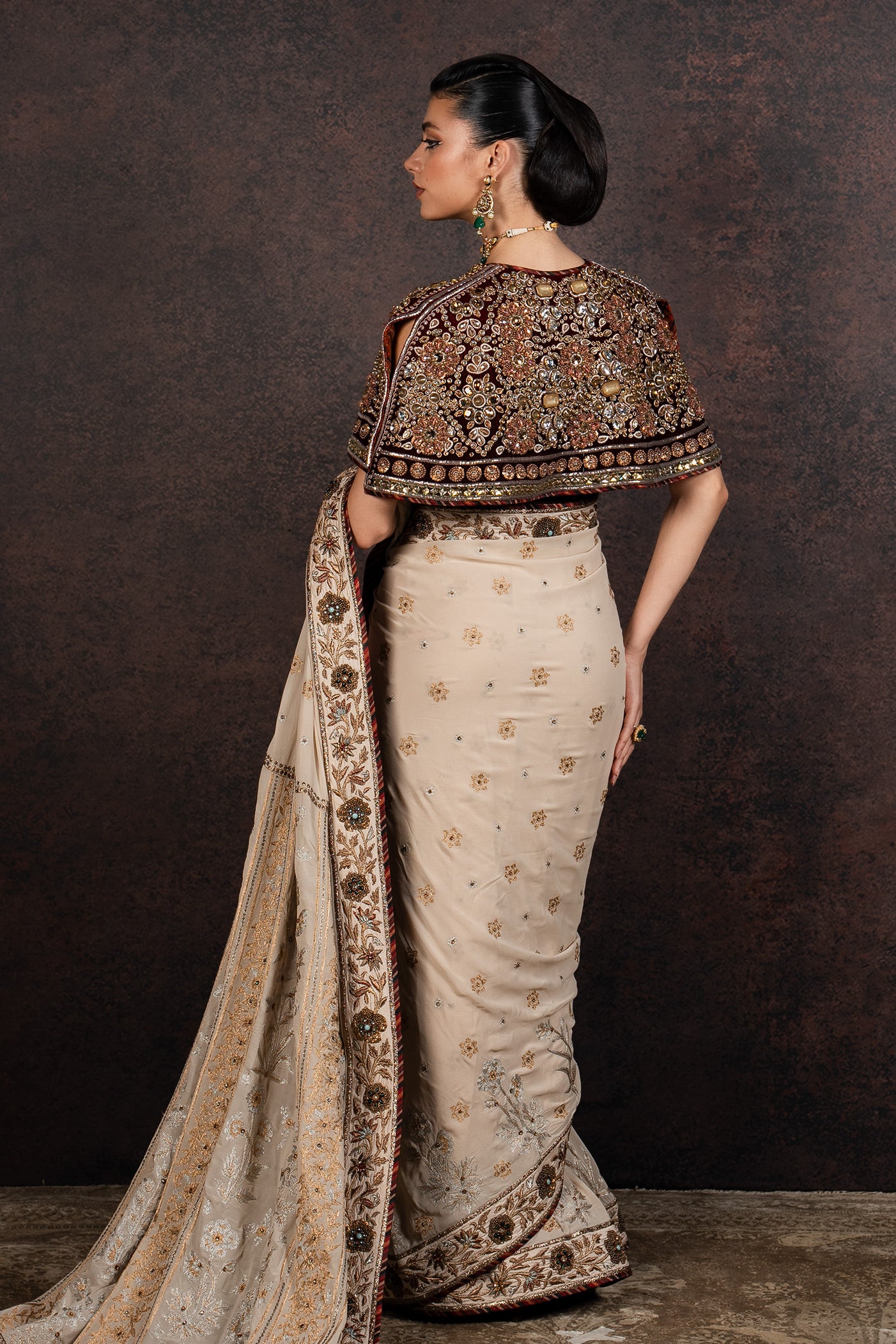 Almond Saree Set | MURAQQA