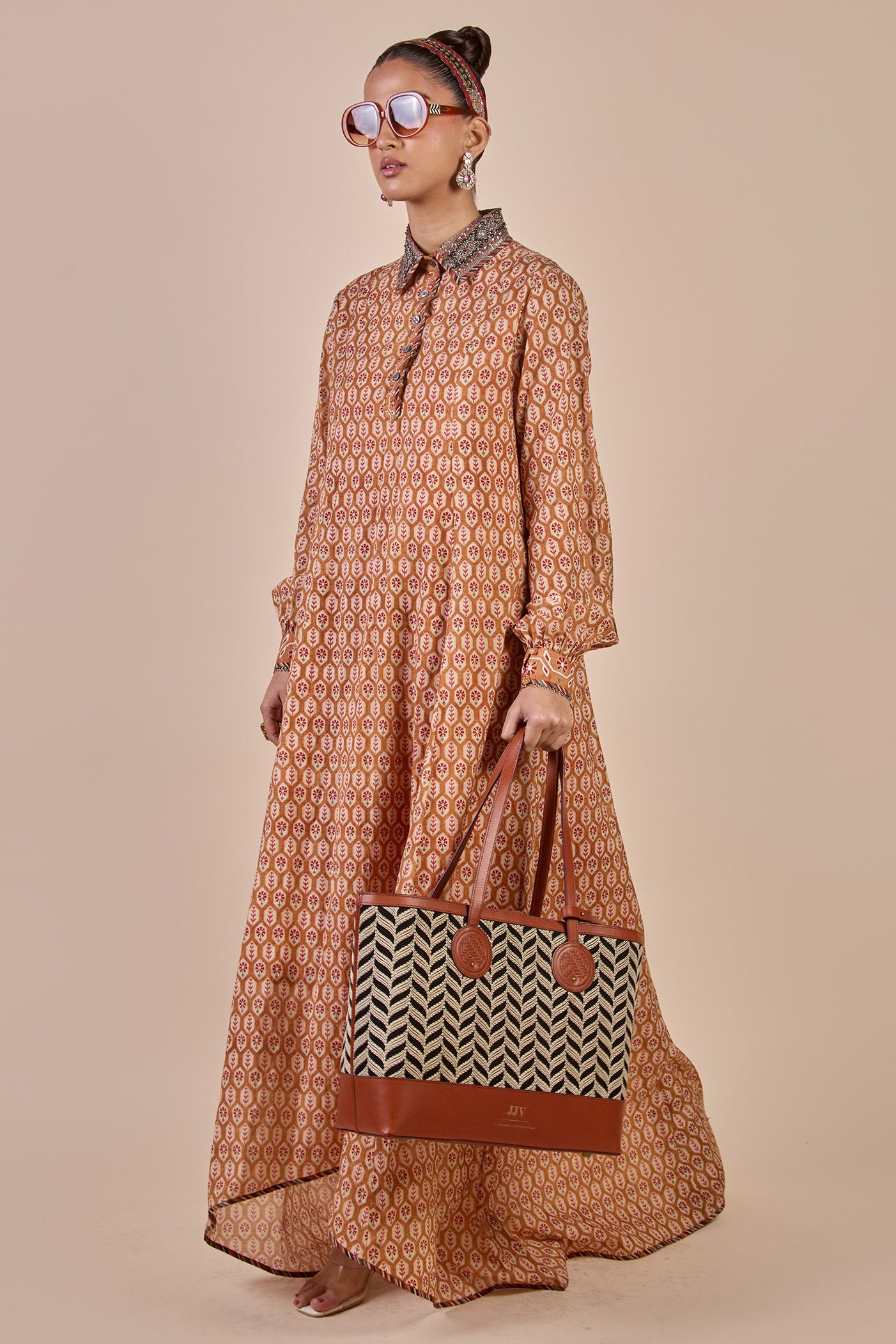 Rust Orange Anarkali | CHHĒ