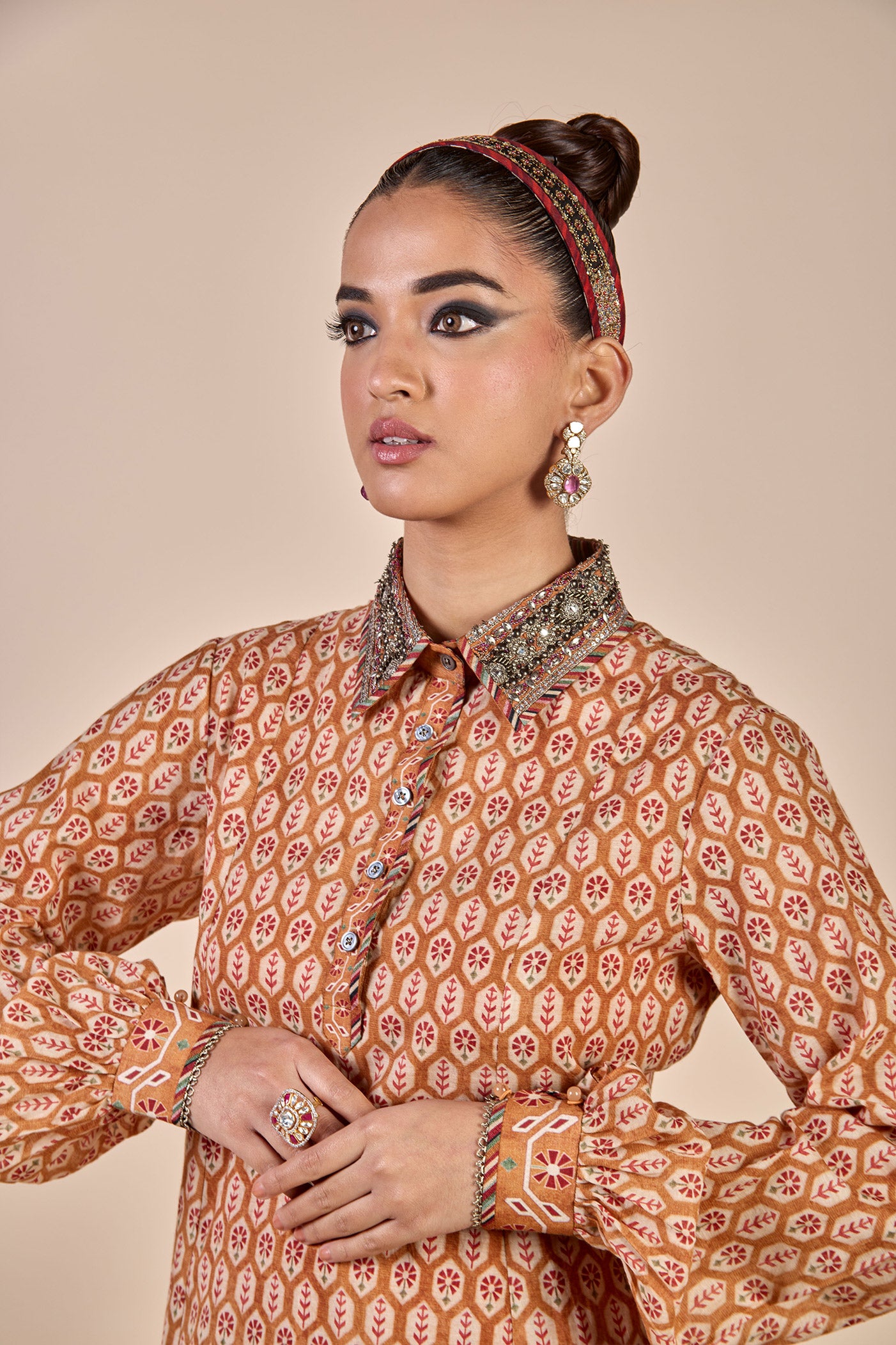 Rust Orange Anarkali | CHHĒ