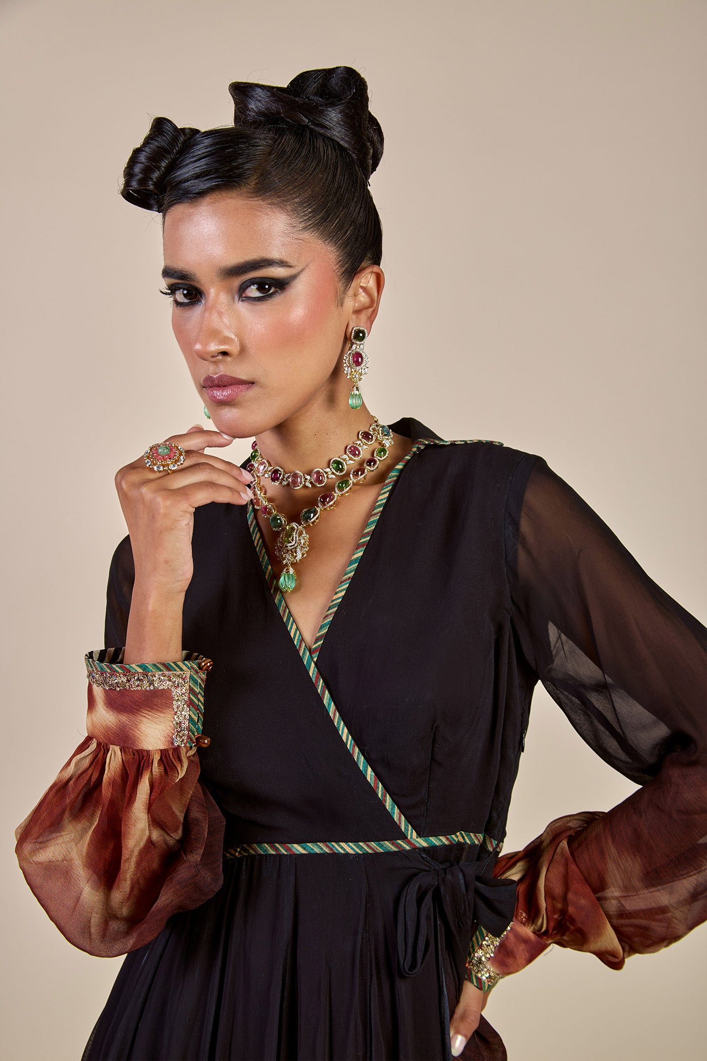 Giraffe Ombre Print Anarkali | CHHĒ