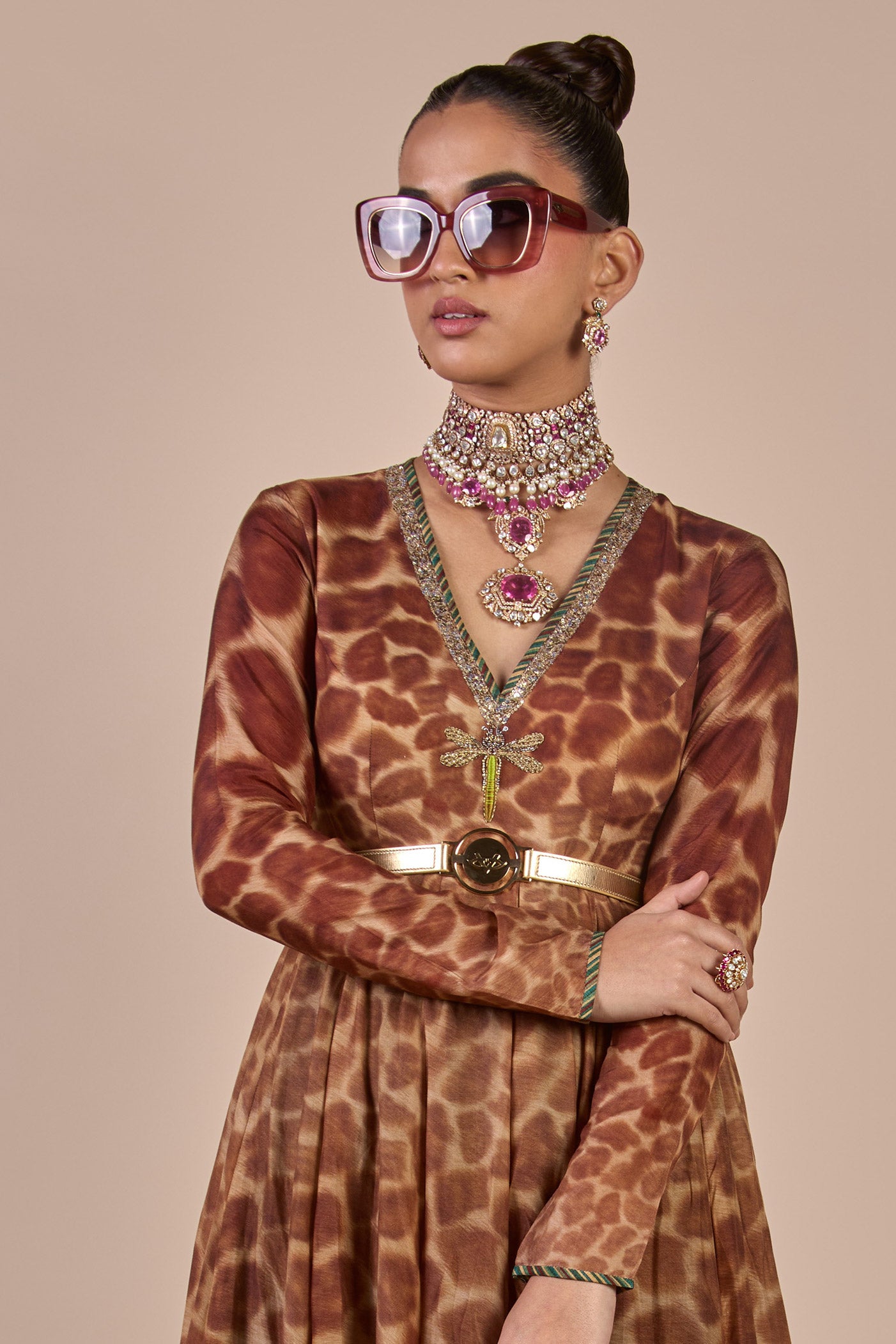 Giraffe Print Anarkali | CHHĒ